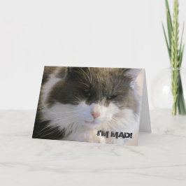 Jag är Mad! Att jag missade din födelsedagskatt Kort
