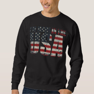Jag är Made i USA American Flagga Lång Ärmad Tröja