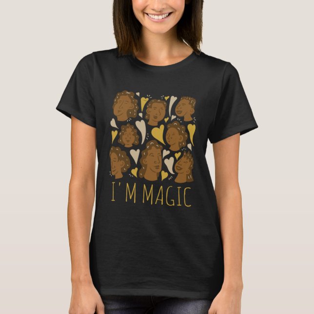 Jag är magisk flicka och kvinna t shirt (Framsida)