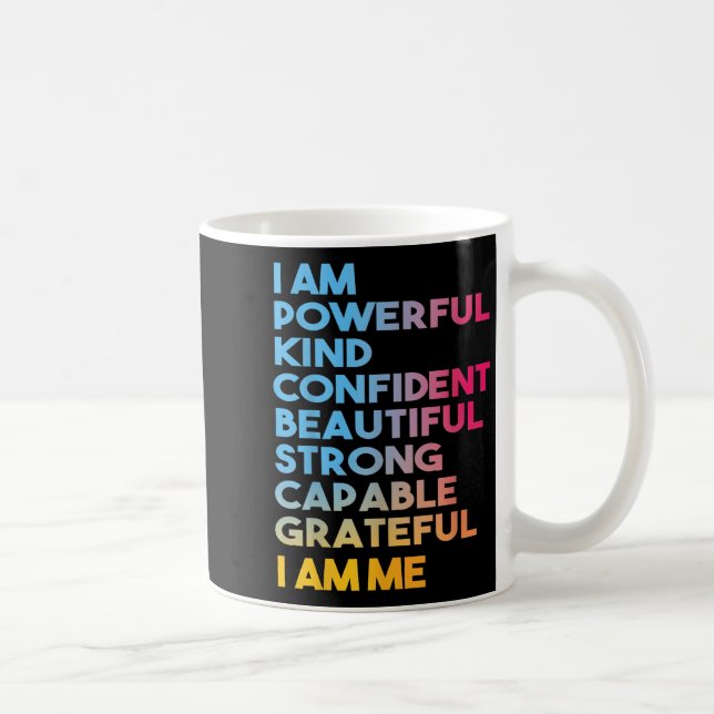 Jag är mäktig och säker, vacker, stark Capa Kaffemugg (Höger)