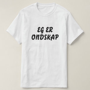 Jag är malice i norskt grått t shirt