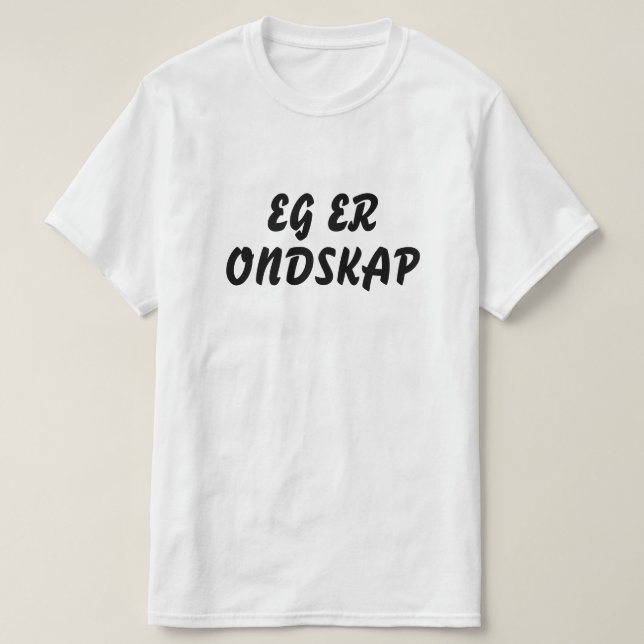 Jag är malice i norskt grått t shirt (Design framsida)