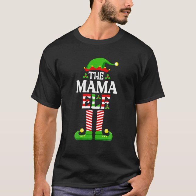 Jag är Mamma Elf Shirt Funny Julfamilj Matc T (Framsida)