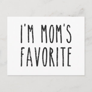 Jag är Mamma favoritson eller dotter Vykort