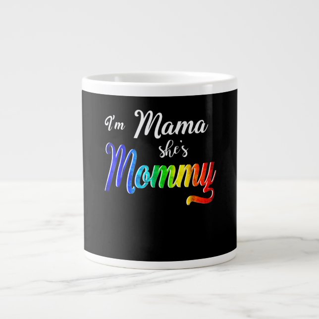 Jag är Mamma. Hon är Mamma Mamma Jumbo Mugg (Framsidan)