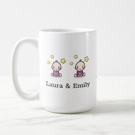 Jag är Mamma i Twillingar Mugg, New mamma Gift, 2  Kaffemugg