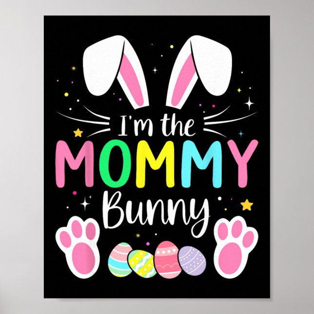 Jag är mamma kanin Rolig påsk-familj smällkaramell Poster (Framsidan)