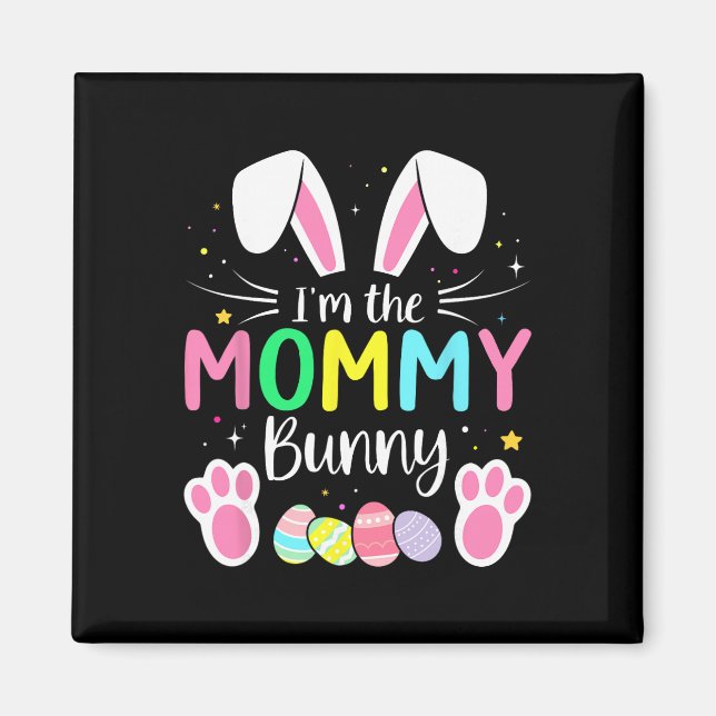 Jag är mamma kanin Rolig påskfamilj för matchning  Magnet (Framsidan)