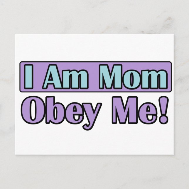 Jag är Mamma, Obey Me! Vykort (Framsida)