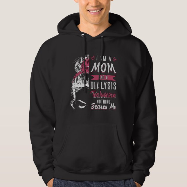 Jag är Mamma och dialystekniker, nephrology Tech Hoodie (Framsida)