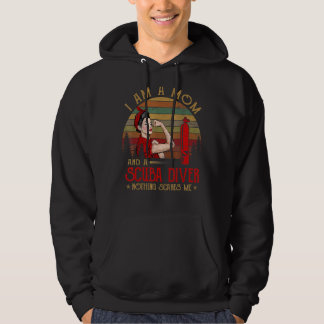 Jag är Mamma och en dykdykare inget Skrämmer mig V Hoodie
