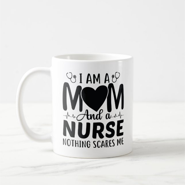 Jag är Mamma och sjuksköterska Kaffemugg (Vänster)