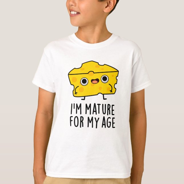 Jag är mamma till min ålderdomliga Cheese Pun T Shirt (Framsida)