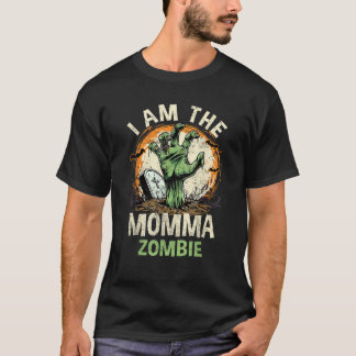 Jag är mamma Zombie Halloween Costume Zombie Fam T Shirt
