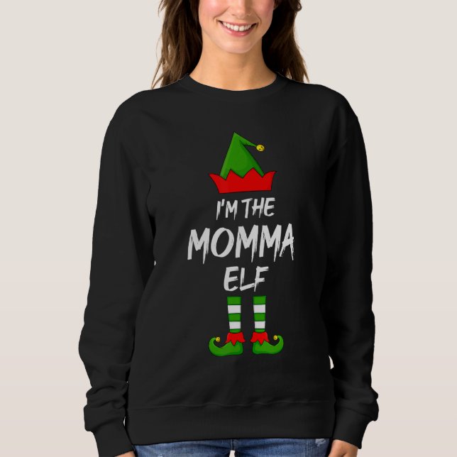 Jag är mamman Elf Matching Family Elf-julen T Shirt (Framsida)