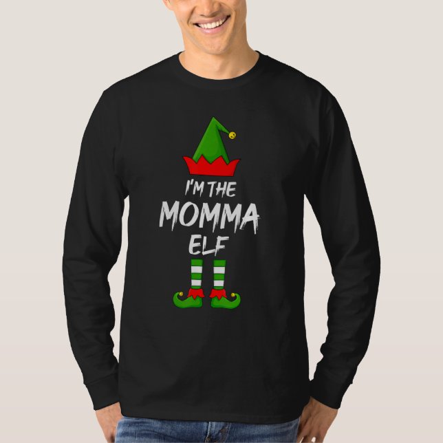Jag är mamman Elf Matching Family Elf-julen T Shirt (Framsida)