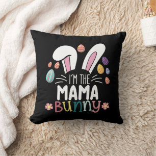 Jag är mamman mor Bunny påsk familjematchande Kudde