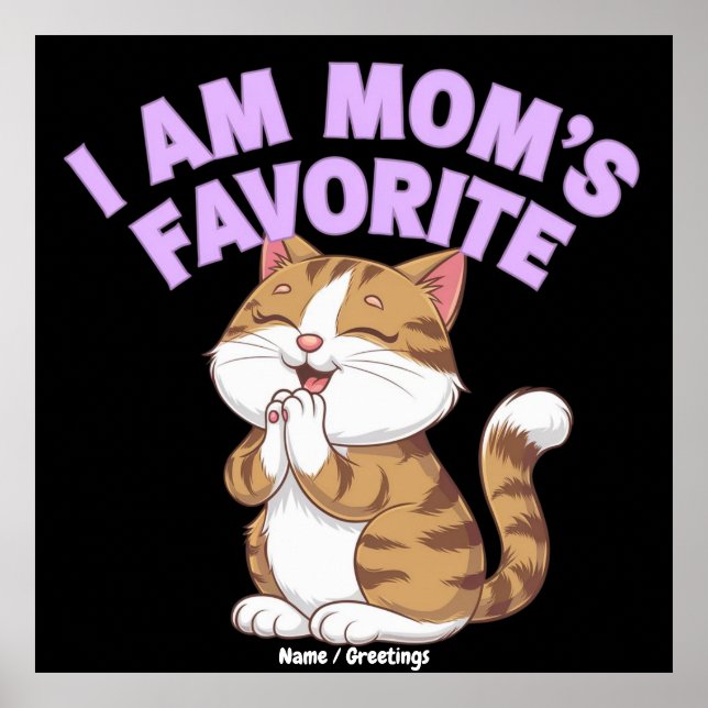 Jag är mammas favorit: Rolig presentidé  Poster (Framsidan)
