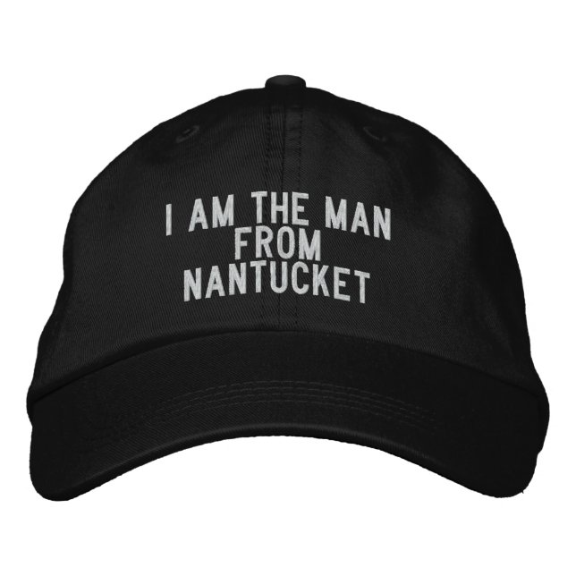 Jag är man från Nantucket Broderad Keps (Framsida)