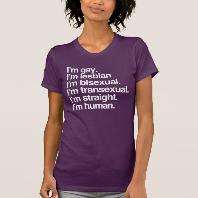 Jag är människa precis som du T-Shirt (Framsida)