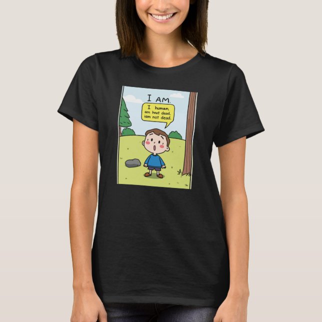 Jag är människa t shirt (Framsida)
