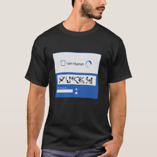 Jag Är Mänsklig Captcha-verifieringsdesign T Shirt