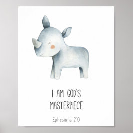 Jag är mästerverk Bible Verse Kids Decor Poster