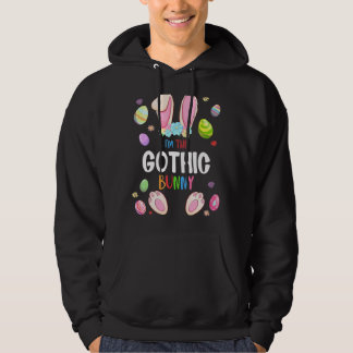 Jag är matchningsfamiljen i Gothic Bunny Påsk Part Hoodie
