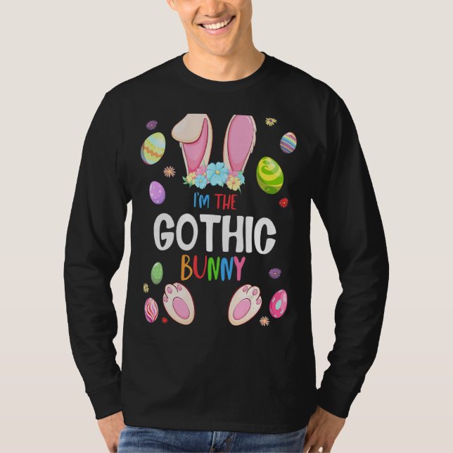 Jag är matchningsfamiljen i Gothic Bunny Påsk Part T Shirt (Framsida)