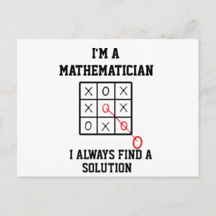 Jag Är Matematiker Jag Hittar Alltid En Lösning Vykort