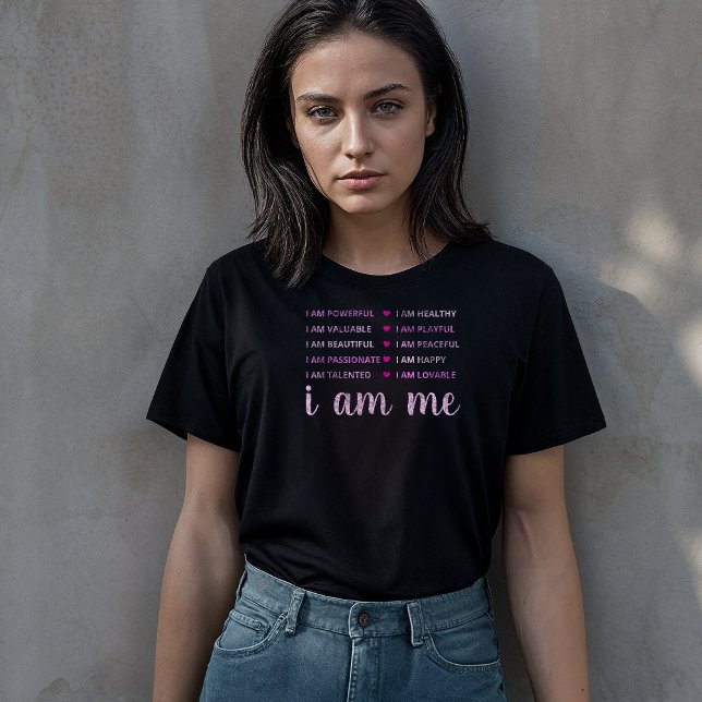 Jag är ME-uppmuntran T Shirt (i am pink girl.)