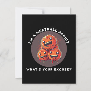 Jag är Meatball Addict Anteckningskort