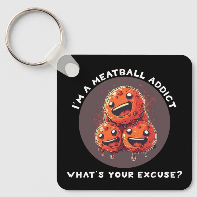 Jag är Meatball Addict Nyckelring (Framsida)