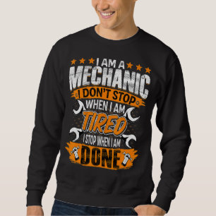 Jag är Mechanic Garage Worker Automotive Mechan Lång Ärmad Tröja
