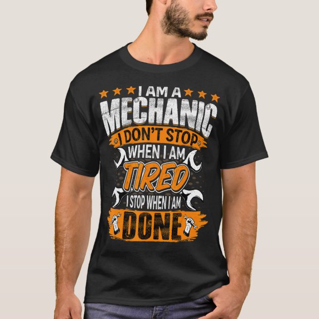 Jag är Mechanic Garage Worker Automotive Mechan T Shirt (Framsida)