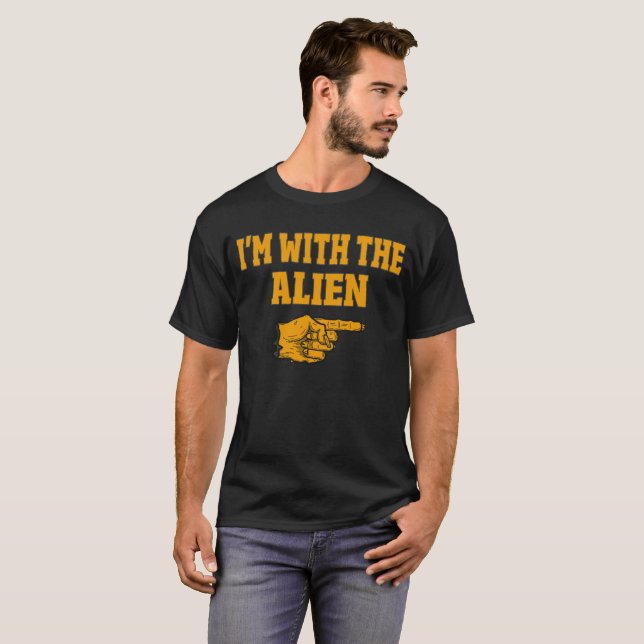 Jag är med Aliens fantastiska lite Halloween-dräkt T Shirt (Hel framsida)