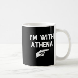 Jag är med Athena Rolig Halloween Matchande Kostym Kaffemugg