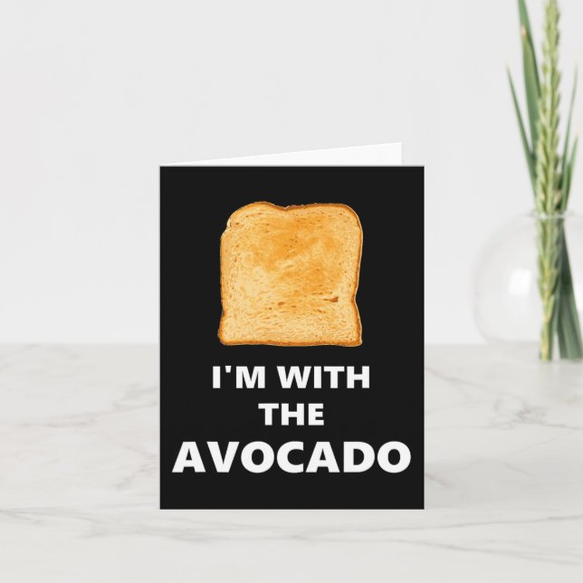Jag är med Avocado Toast Halloween Costume Kort (Framsida)