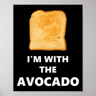 Jag är med Avocado Toast Halloween Costume Poster