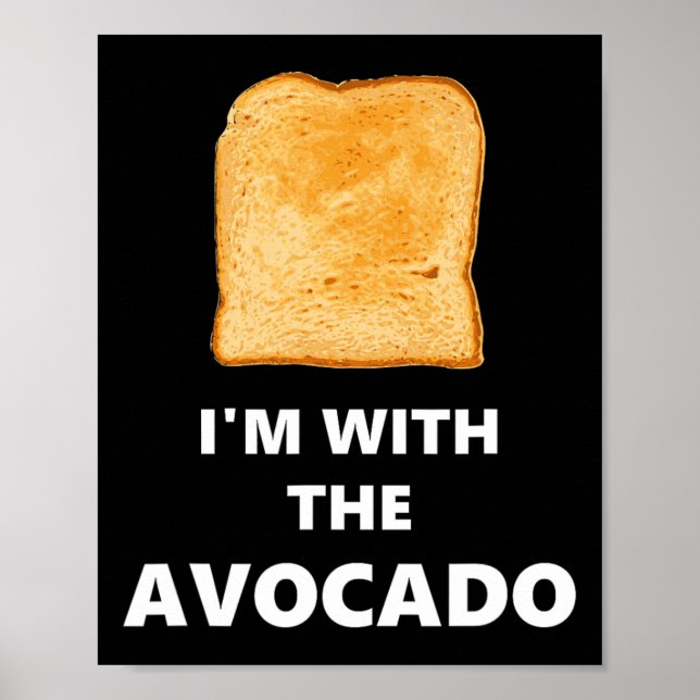 Jag är med Avocado Toast Halloween Costume Poster (Framsidan)