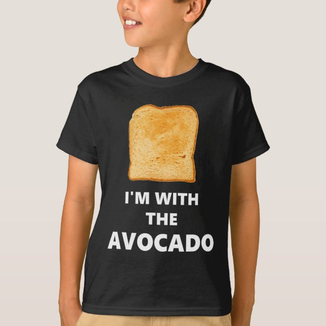 Jag är med Avocado Toast Halloween Costume T Shirt (Framsida)