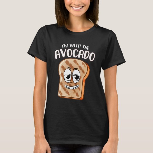 Jag är med Avocado Toast Halloween Costume T Shirt (Framsida)