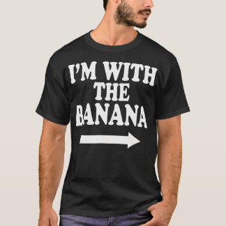 Jag är med Banana Shirt Cute Funny Banana Costum T Shirt