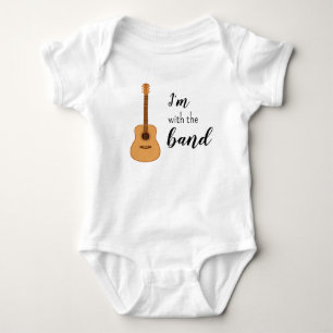 Jag är med Band Akustisk Gitarr Baby Tröja