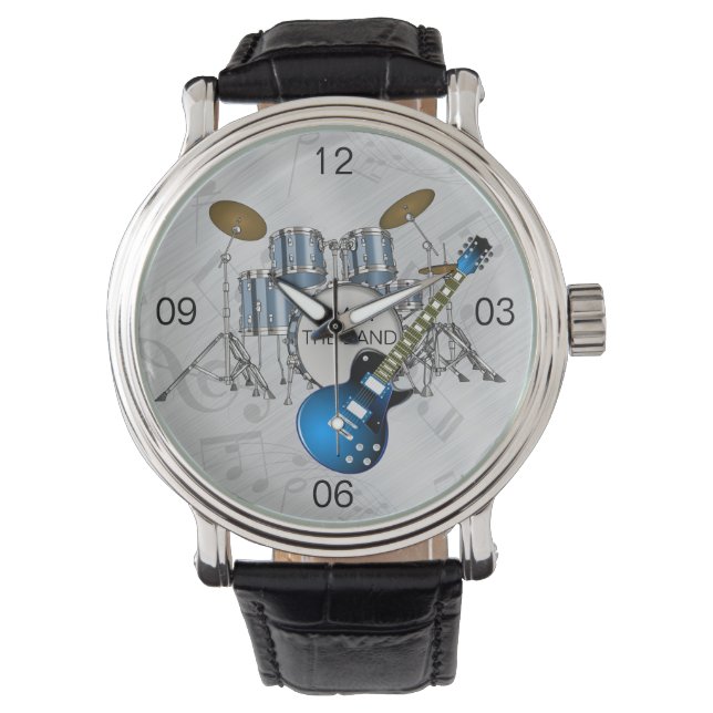 JAG ÄR MED BAND-DRIUMläderbevakningen Armbandsur (Framsida)