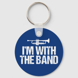 Jag är med Band Funny Trumpet Nyckelring
