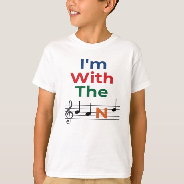 Jag är med Band Musician Music Humor T Shirt (Framsida)