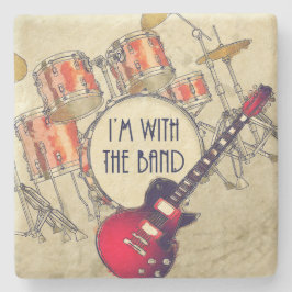 Jag är med Band Stone Underlägg
