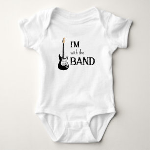 Jag är med Bandet Elgitarr Baby Body T Shirt