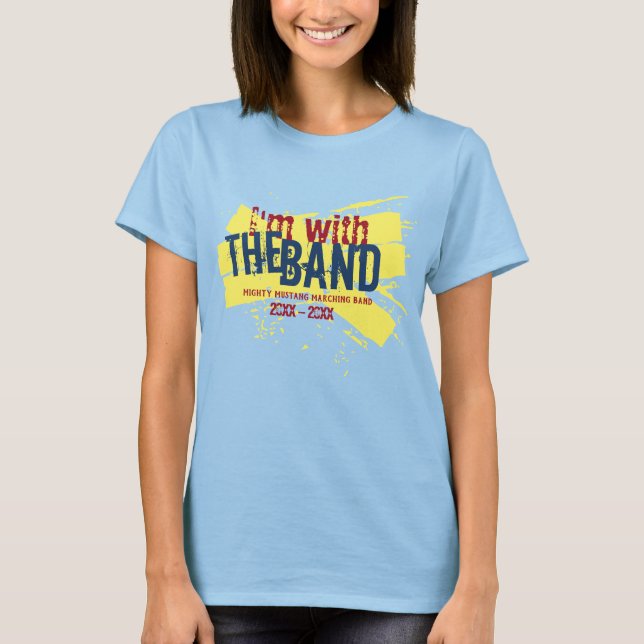 Jag är med bandet | Marching Band Mamma T-Shirt (Framsida)